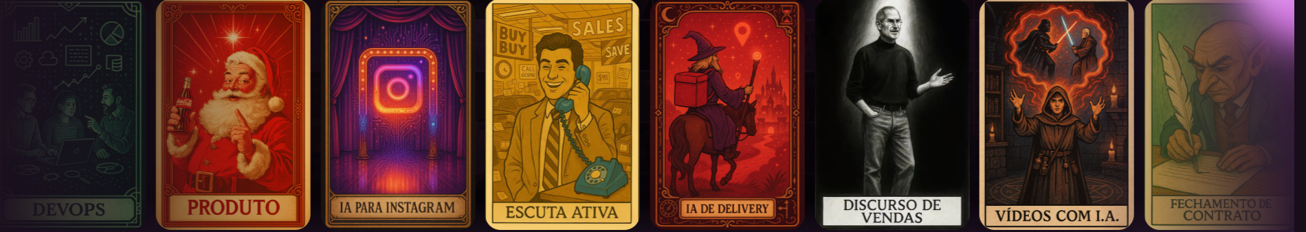 Cursos disponíveis na The Wizard Academy