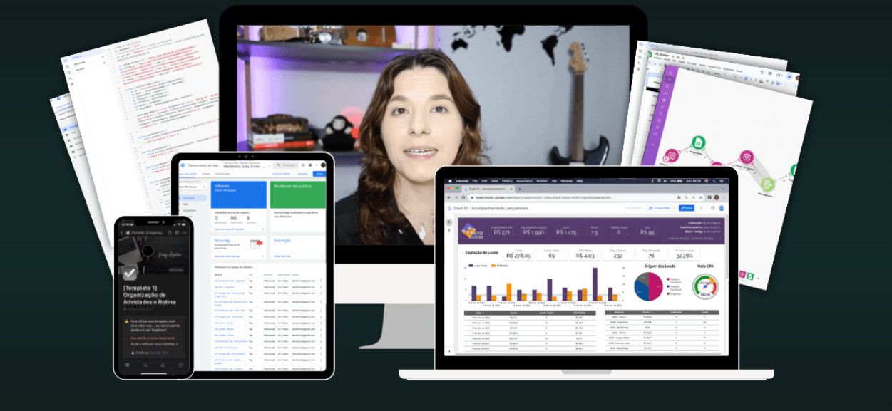 Dashboards automatizados e análise de dados no curso MDD da Daniela Atiemi