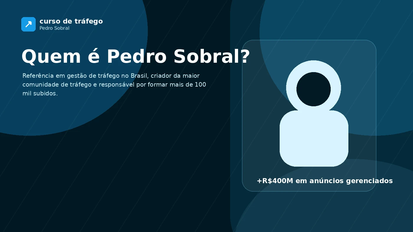 Pedro Sobral mentor do Curso de Tráfego e criador da Comunidade Subido de Tráfego
