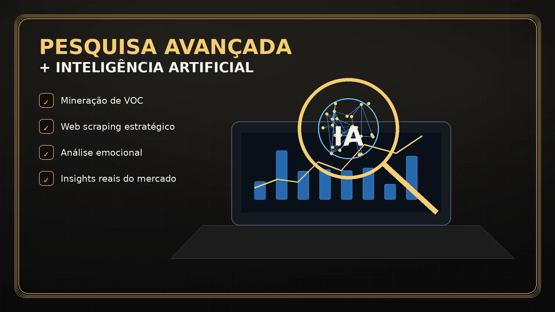 Pesquisa de mercado avançada no Método Da Vinci com VOC scraping e IA